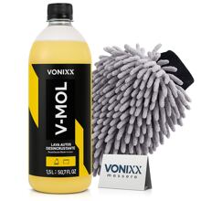 Kit Lavagem Automotiva Shampoo V-mol 1.5 L Vonixx Luva Microfibra