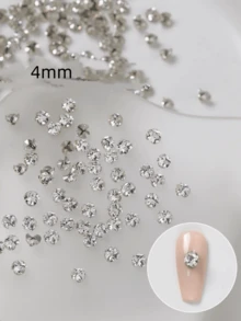 10-30颗3D立体叠层美甲水钻，超闪亮尖头水晶美甲饰品，美甲沙龙及DIY美甲爱好者必备的潮流闪亮美甲宝石 - 彩色 - 查看 2