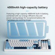 AJAZZ AF98 Kabelgebundene Tastatur mit mechanischem Gefühl, gemischte RGB-Hintergrundbeleuchtung, lange Lebensdauer, Mehrfarbig, Büro-Computer-Tastatur 98 mit Lautstärkeregler