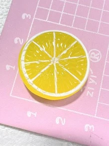10/30 peças Assortimento Aleatório de Clipes de Cabelo, Faixas de Cabelo, Chaveiros, Acessórios e Materiais Decorativos em Resina com Fatias de Frutas de Verão Realistas
