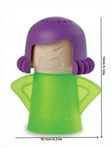 1pc Angry Mama Microwave Cleaner, Angry Mama Microwave Cleaner, Just Add Vinegar & Water To Reduce Cleaning Time By Half - Multicolor - View 2