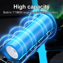 25年新款升级2*LED红绿白三色光源手电筒30W大功率带侧灯多功能户外便携照明可视电致发光超亮1000M远射探照灯铁路巡逻夜骑骑行登山探险探照灯户外应急灯