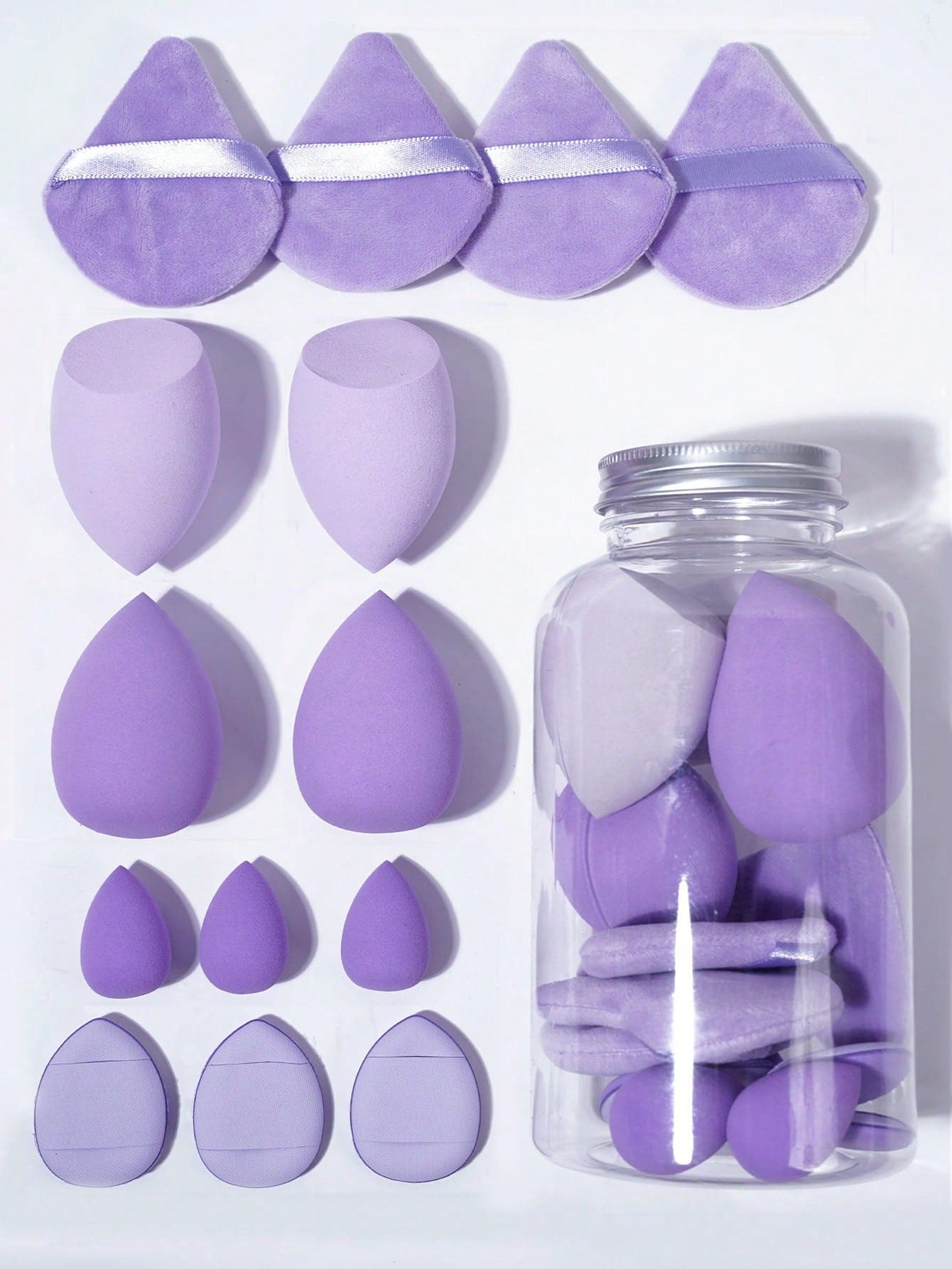 14/1pc Makeup Sponge Set, Including Makeup Sponges, Makeup Sponge, Powder Puff, Soft & Skin-Friendly, Suitable For Cream & Powder Makeup, Latex-Free, Can Be Used Wet Or Dry, Professional Cosmetic Sponges Summer Makeup Must-Have