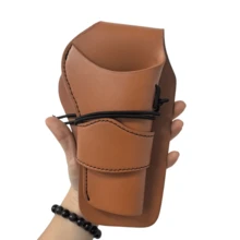 小型枪套，战术快拔枪套，PU皮革材质，中世纪复古皮革装备腰枪套，枪支配件。 - 彩色 - 查看 10