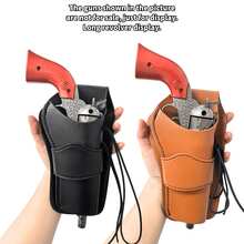 小型枪套，战术快拔枪套，PU皮革材质，中世纪复古皮革装备腰枪套，枪支配件。 - 彩色 - 查看 6