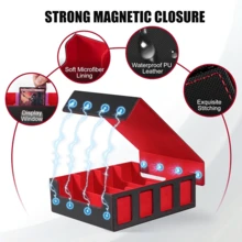 收藏版交易卡收纳盒，2400+ MTG 卡盒，带 4 个顶部装载器，24 个彩色分隔标签，TCG 卡盒适用于魔术 PTCG 运动卡 - 彩色 - 查看 6