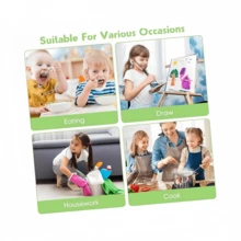 1/2/4pcs Kids Painting Apron, Children's Art Smock, Waterproof Long Sleeve Kids Apron With 3 Pockets, Suitable For Painting, Baking, Feeding, Ages 3-10 - Multicolor - View 7