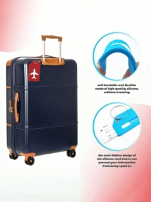 Luggage Ties Luggage Tag Set, Travel Adjustable Suitcase Straps Silicone Luggage Tags With Name, ID Card Men And Women Luggage Straps Adjustable Belts, Luggage Fixing Straps, Luggage Straps With Silicone Luggage Tags, Suitable For All Bags And Luggage, 8 Colors To Choose From, Suitable For Home, Office, School, Travel, Business Bag For School School Accessories School Stuff - Multicolor - View 7