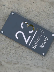 1pc Custom House Number, Modern 3D Engraved Double Layer Acrylic Customizable House Number Plate, Outdoor Street Address Sign, Durable Material, Elegant Design, Surface Mounted, Reusable, Multi-Purpose, Personalized,Christmas Gift Supplies - Multicolor - View 4