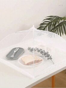 Large Pop-Up White Mesh Food Cover Tent - Foldable & Washable, Ideal For Outdoor Picnics, BBQs & Parties, Protects From Insects, Perfect For Breakfast Spread, Party Food Cover|Transparent Mesh Design|Portable Food Shelter, Picnic Supplies - Multicolor - View 4