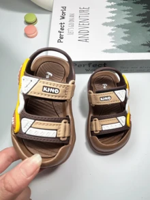 婴儿夏季凉鞋2025款0-12个月宝宝凉鞋防滑婴儿鞋适合幼儿 - 棕色 - 查看 3