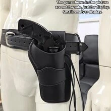 小型枪套，战术快拔枪套，PU皮革材质，中世纪复古皮革装备腰枪套，枪支配件。 - 彩色 - 查看 5