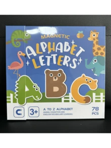 磁性字母拼图书：适合学龄前儿童的彩色字母学习套装，适合3-5岁儿童的冰箱贴