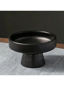 1pc Ceramic Dessert Cup With Foot, Ice Cream Cup, Household Kitchen Supplies