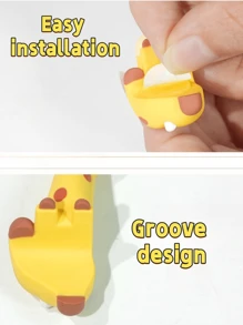 4 Computer Decorations, Giraffe Creative Design, Lying Pendant, For Office, Computer Decorations, Desktop Decorations, Car Control Screen, Campus, Bedroom, Living Room, 4 Cute Giraffe Styles