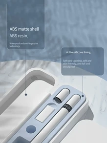 1 pezzo Scatola portaoggetti compatibile con Apple Pencil 1/2 con coperchio, custodia per la punta, adattatore (penna e accessori non inclusi)