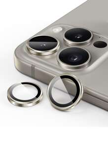 Yezodawee Camera Lens Protector Compatible With IPhone 17 Pro Max 17 Pro 17 Air 17, 16 Pro Max Ultra-Tough HD Individual Lens Protectors, Scratch Resistant, Ultra-Thin Tempered Glass Anti-Scratch Lens Cover 9H Tempered Glass Metal Camera Screen Protector Shockproof Camera Cover Ring -3 Pcs Titanium Grey