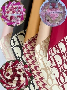 10/20pcs Flower Wrapping Paper, Floral Waterproof Bouquet Wrapping Paper For Flowers, Florist Wrapping Paper For DIY Craft,Wedding Birthday Gift Anniversary, Valentine's Day, Mother's Day And Father's Day, Bridal Shower, Graduation Ceremony, Marriage Proposal,DIY Wrapping Paper