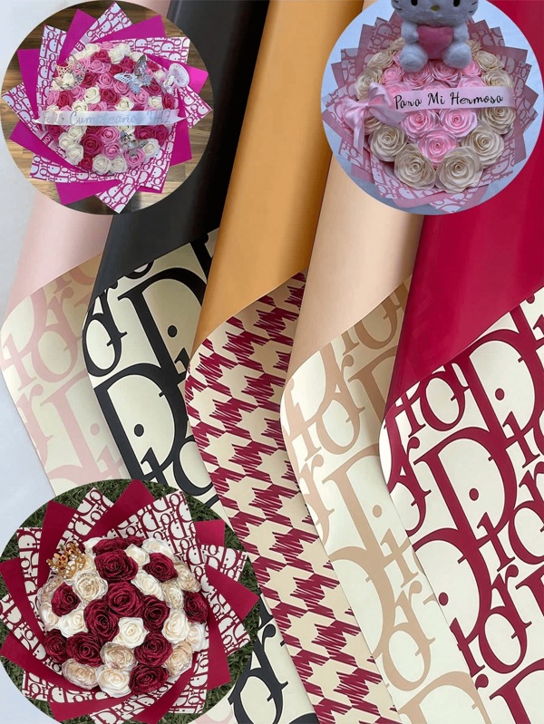 10/20pcs Flower Wrapping Paper, Floral Waterproof Bouquet Wrapping Paper For Flowers, Florist Wrapping Paper For DIY Craft,Wedding Birthday Gift Anniversary, Valentine's Day, Mother's Day And Father's Day, Bridal Shower, Graduation Ceremony, Marriage Proposal,DIY Wrapping Paper