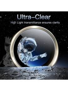 Yezodawee Camera Lens Protector Compatible With IPhone 17 Pro Max 17 Pro 17 Air 17, 16 Pro Max Ultra-Tough HD Individual Lens Protectors, Scratch Resistant, Ultra-Thin Tempered Glass Anti-Scratch Lens Cover 9H Tempered Glass Metal Camera Screen Protector Shockproof Camera Cover Ring -3 Pcs Titanium Grey