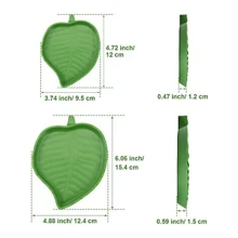1 pezzo Ciotola per cibo e acqua a forma di foglia, adatta per tartarughe, lucertole, serpenti e altri animali da compagnia rettili, disponibile in 2 misure