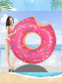 1 Stück Schwimmring, Sommer Schwimmreifen und Pool, aufblasbarer runder Schwimmring, tragbarer Donut Schwimmring für Outdoor-Partys und Strand, Strandutensilien, Strandaccessoires