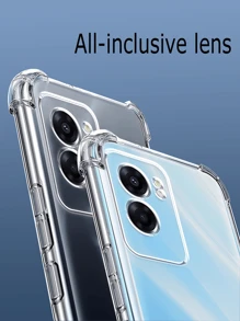 Transparent Four-Corner Anti-Drop Case, Suitable For Realme Series, Realme Phone Transparent Four-Corner Anti-Drop Case. Phone Case, Phone Protective Cover, Phone Shell, Phone Cover, Anti-Drop Phone Case, Transparent Phone Case, Minimalist Phone Case, Solid Color Phone Case, Transparent Phone Case, TPU Anti-Drop Phone Case (Military-Grade Anti-Drop)