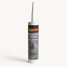 Silicona Gris Aluminio 290ml|Sellador resistente al agua, al moho y a altas temperaturas|Ideal para cerámica, metal, vidrio, juntas de ventanas y trabajos de reparación en cocina y baño - Gris - Ver 1