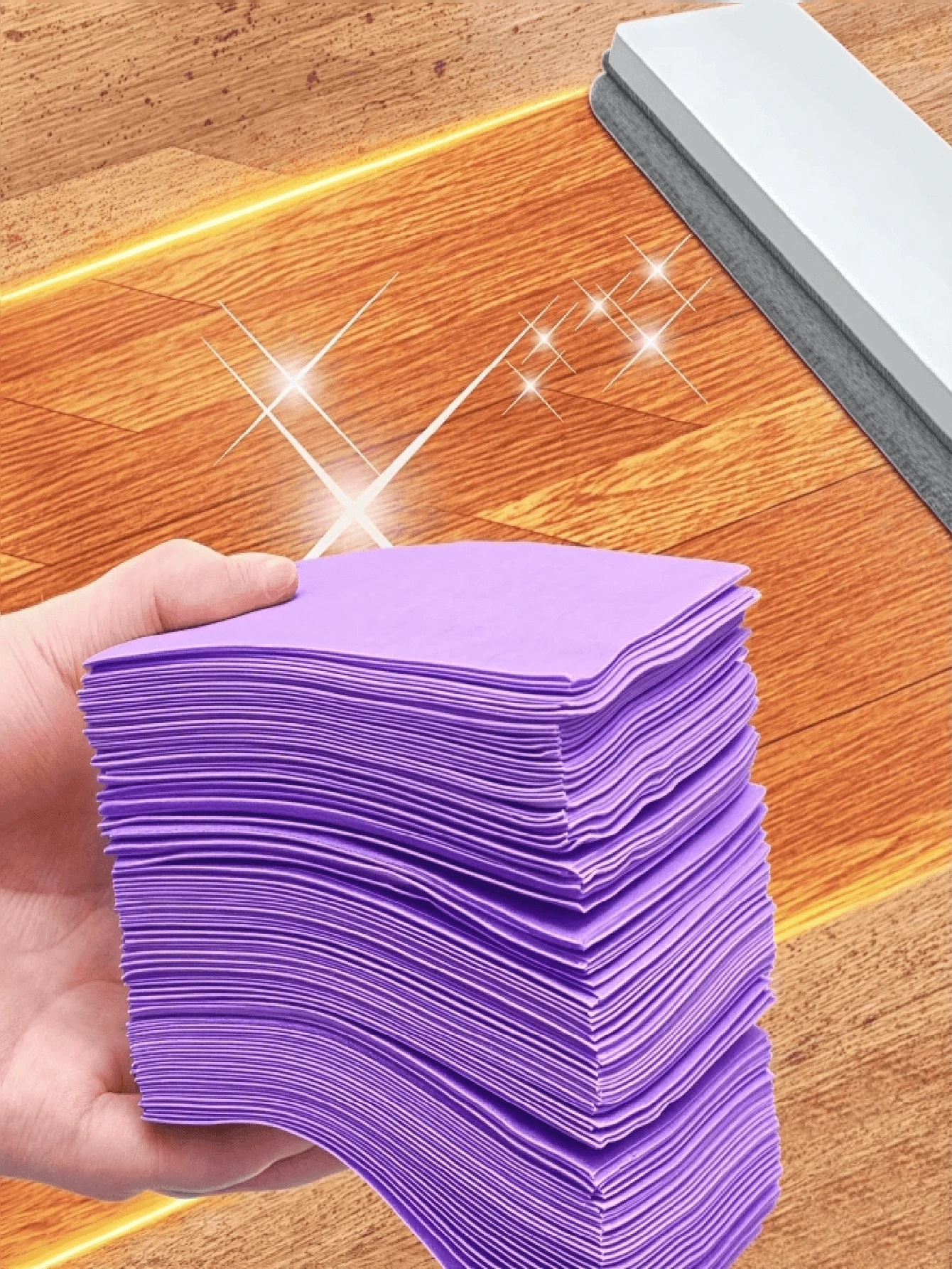 Toallas limpiadoras de piso Shine - Solución potente de brightening y descontaminación para lavado doméstico - Artículos de limpieza eficaces, reutilizables y fáciles de usar para un hogar brillantemente limpio