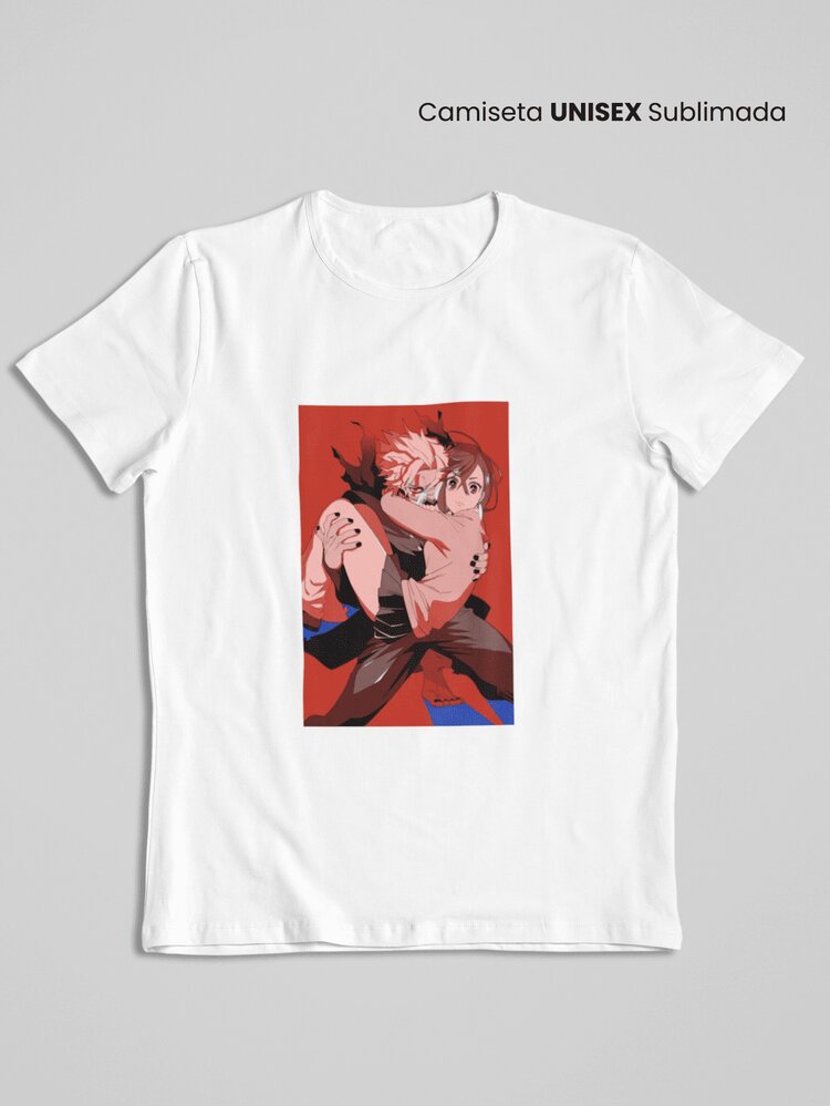 DANDADAN Camiseta Unisex Momo y Okarun, Ropa Anime - Blanco - Añade 1