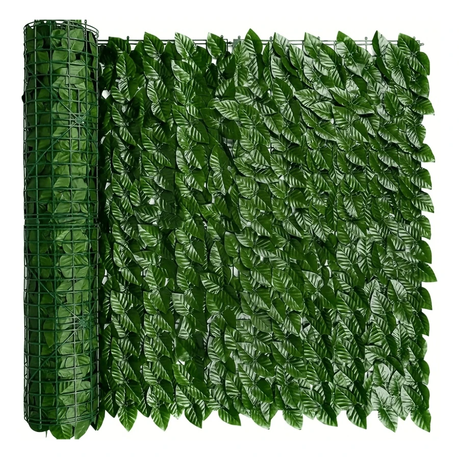 Nejlue Artificial Flowers/Plants1111 Home & Living 1片人造常春藤隐私围栏屏风 - 塑料仿篱笆叶藤隐私屏风板,抗紫外线,适用于家居花园阳台墙壁露台庭院婚礼后院丛林主题派对生日门廊圣诞节礼物,春夏装饰 - 綠色 - 查看 1