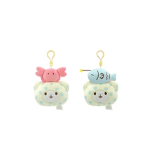 Sanrio Authentic Sanrio Characters Doll(Kitty 50th Anniversary Edition), Keychain Kitty, Kuromi,Marumofubiyori, Hangyodon,Cute Labu Anime Plush Charm, Easter,Mother's Day And Other Holiday Gifts,Bag & Backpack Car Key Ring For Women,Sanrio Peripherals