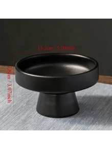 1pc Ceramic Dessert Cup With Foot, Ice Cream Cup, Household Kitchen Supplies