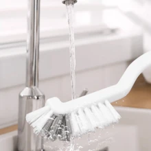 Kitchen Universal Cleaning Brush! Double Design With Right Angle And Elbow, Easily Handle Stubborn Stains On Wall Breaking Machines, Crabs, And Cup Bottoms!