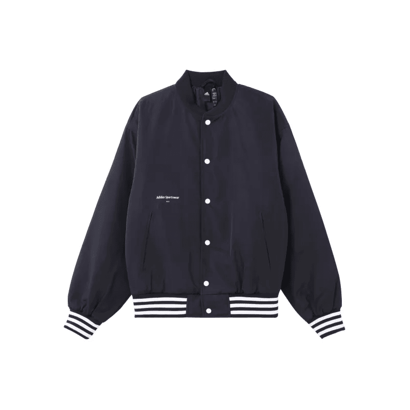 Adidas Herren Baumwolle Baseball Jacke, dunkel geknöpft, IZ1602