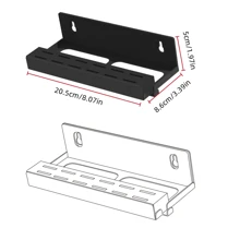 Soporte de pared con 12 ranuras para almacenar tarjetas de juego para 2, con 2 métodos de instalación con fijación de tornillos, diseño de doble gancho para colgar en la pared y ahorrar espacio en el escritorio, fácil conexión al TV, práctico para reemplazar tarjetas de juego