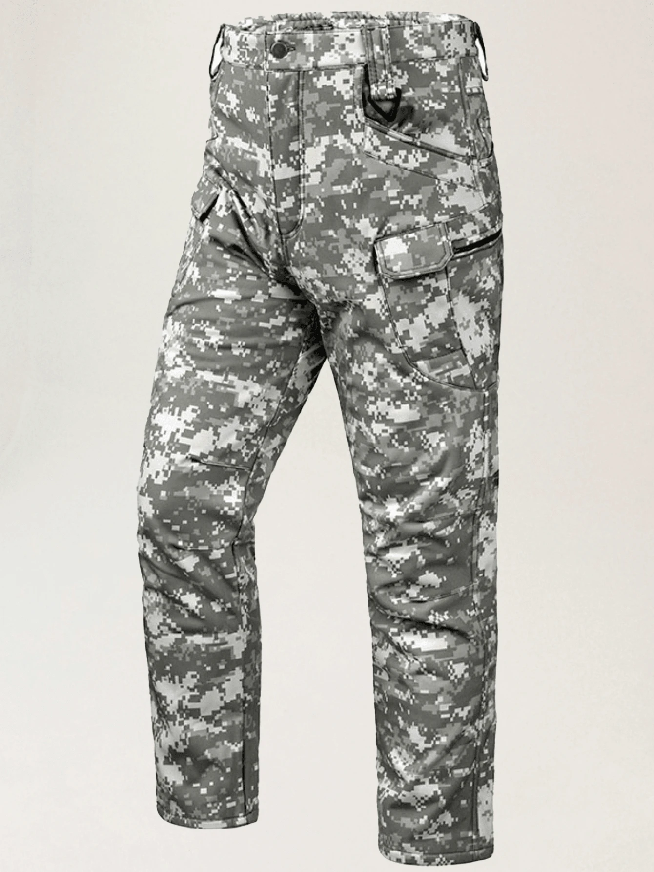 Men's Winter Soft Shell Fleece - Lined Charging Pants - Windproof, Waterproof & Thickened For Outdoor & Mountaineering - 10 - View 1