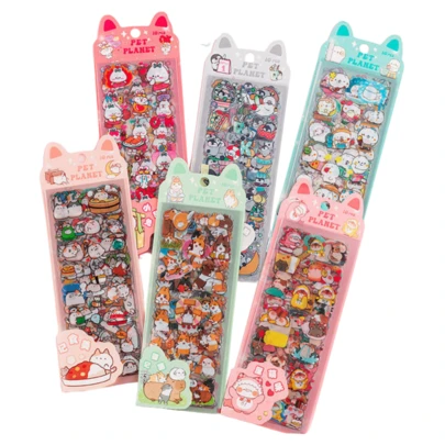 Kit Adesivos infantil cartela 150un meninas papelaria fofa cadernos agenda scrapbook