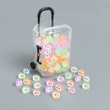 20/30 Stücke Mini Cartoon leuchtende Holzkohle Kugeln, leuchtende Fee Miniaturfiguren mit Koffer Simulationsmodell, leuchtender Kleingegenstand Spielzeug zum selbst basteln, Mini Figur, Miniatur Koffer Spielzeughaus Geburtstaggeschenk