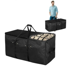 1pc Foldable Polyester Hay Bag, Portable Carrier Bag For Livestock Feed, Horse Feed Bag
