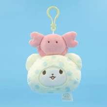Sanrio Authentic Sanrio Characters Doll(Kitty 50th Anniversary Edition), Keychain Kitty, Kuromi,Marumofubiyori, Hangyodon,Cute Labu Anime Plush Charm, Easter,Mother's Day And Other Holiday Gifts,Bag & Backpack Car Key Ring For Women,Sanrio Peripherals