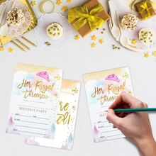 10 piezas Invitaciones de fiesta de revelación de género, tarjetas de invitación a la fiesta de revelación de género de papel, adecuadas para fiestas de cumpleaños, picnics, Navidad, reuniones familiares