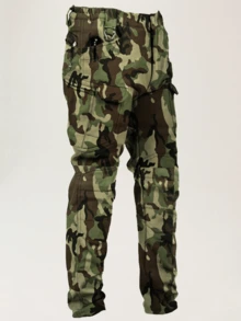Men's Winter Soft Shell Fleece - Lined Charging Pants - Windproof, Waterproof & Thickened For Outdoor & Mountaineering - 09 - 查看 1