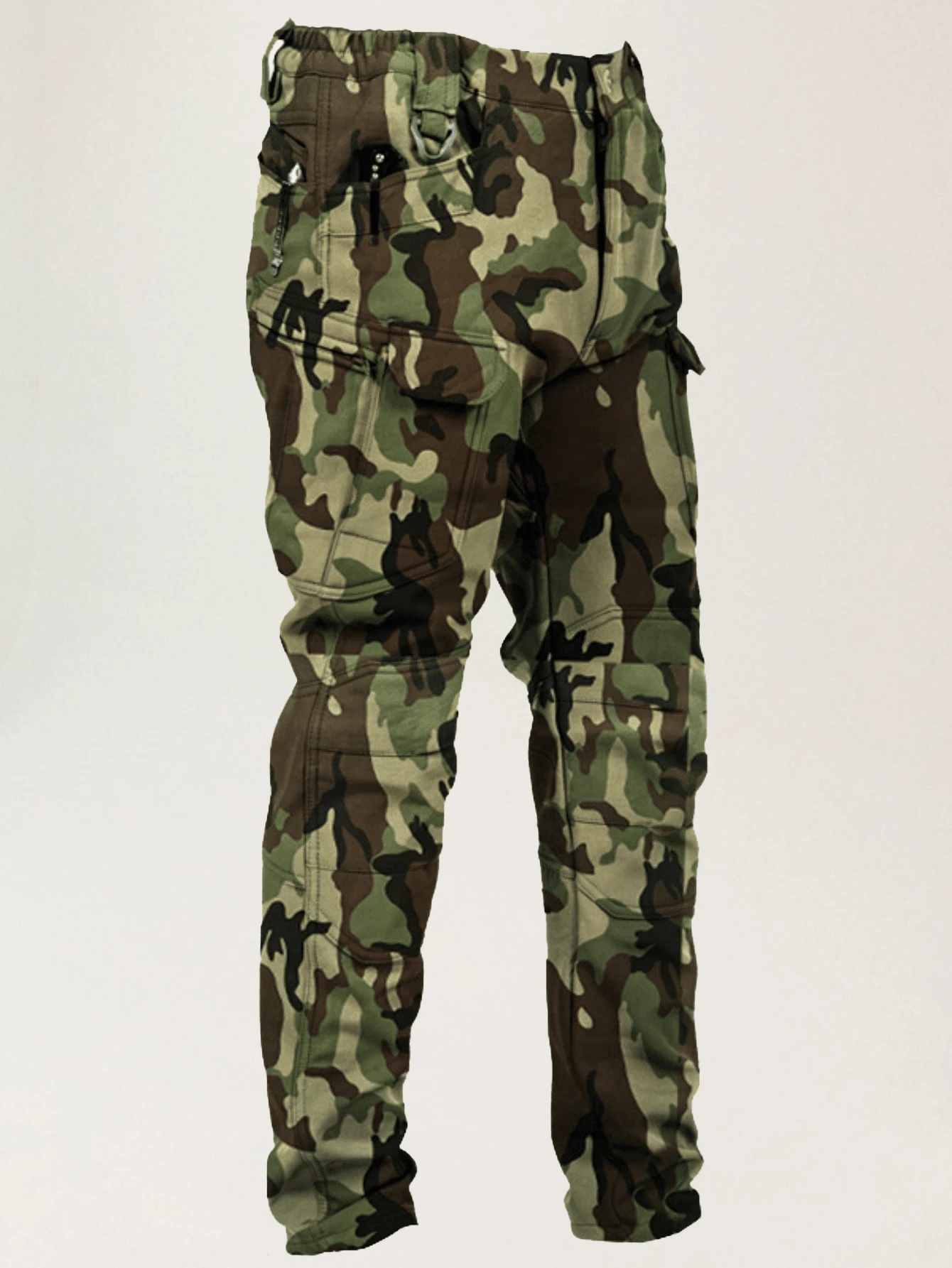 Men's Winter Soft Shell Fleece - Lined Charging Pants - Windproof, Waterproof & Thickened For Outdoor & Mountaineering - 09 - 查看 1