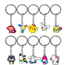 Sanrio 20 Stück/Set PVC Sanrio Schlüsselanhänger, süße Cartoon Schlüsselanhänger, Partygeschenke, Geschenktüten, Füllmaterial, Geburtstags Party Zubehör Autoaccessoires Taschenanhänger Schule