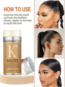 发蜡棒 - 适用于假发和真发，打造光滑服帖的背头造型，抚平毛躁，控制碎发，持久定型，易于涂抹，不油腻