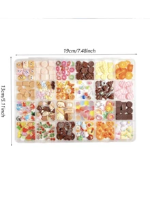 1Box Random Mixed ABS Cartoon Chocolate Chip Cookies Nail Charms, Bread, Ice Cream, Strawberries, Mushrooms,3D Cute Simulated Desserts ,Personalized Nail Art Accessories DIY - Nhiều màu - Xem 8