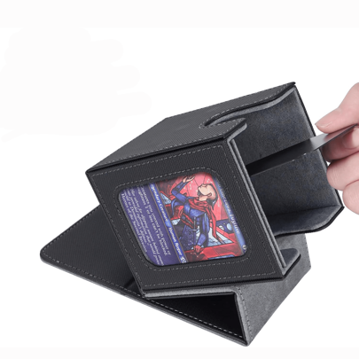 Caja de mazo de MTG con ventana para comandante, estuche para mazos que sostiene 100 cartas de juegos de cartas coleccionables doblemente enfundadas