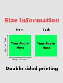 Customized Children's Pillow Case - Double-Sided Printed, Personalized With Photo/Text/Name, Decorative Throw Pillow Cover, Personalized Cushion Cover, Ideal Children's Gift And Birthday Gift - Multicolor - View 6