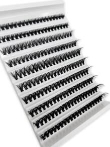 10 Rows 200pcs D Curl Cluster Lashes Self-Grafted 8-16MM Eyelashes Segmented Eyelashes Extensions At Home